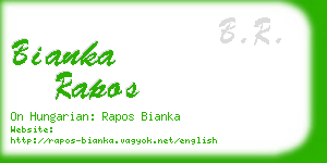 bianka rapos business card